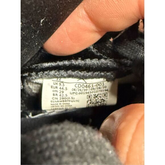 Nike Air Jordan 1 Retro High Silver Toe Black Womens 12 10.5M CD0461-001 OG - Picture 8 of 9